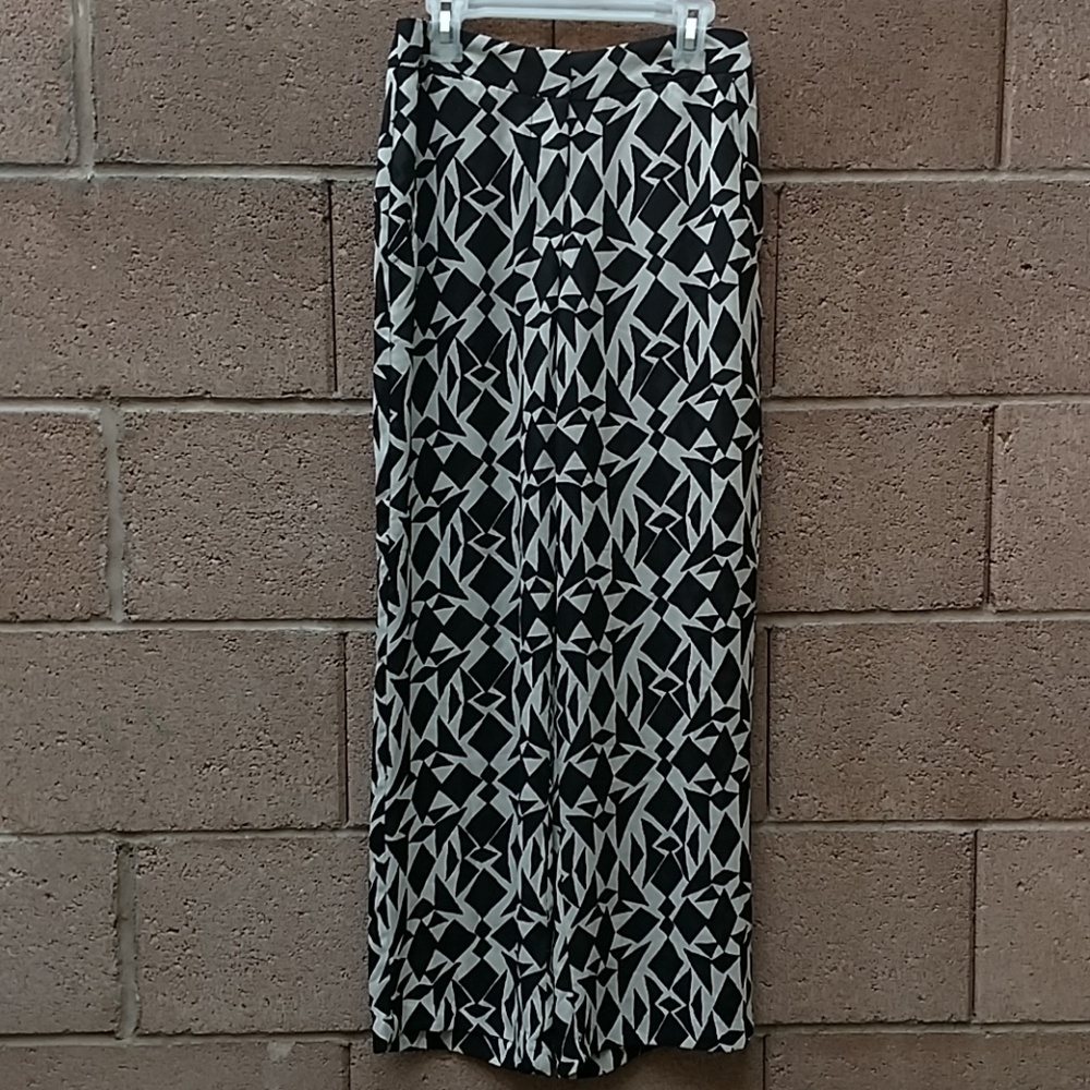 Wide Leg Sheer Pants by Forecast Size 8 Geometric